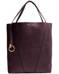 Chloé - Spin Grain Leather Tote Bag - Lyst