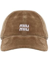 Miu Miu - Logo-Embroidered Baseball Cap - Lyst