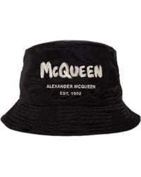 McQueen - Graffiti Logo Printed Bucket Hat - Lyst