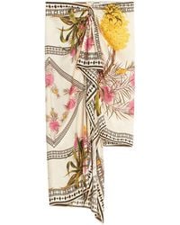 Blumarine - Printed Asymmetrical Midi Skirt - Lyst