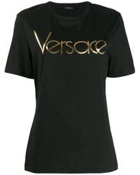 Versace - Logo Metal T-Shirt - Lyst