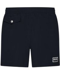 KENZO - Logo Patch Swim Shorts - Lyst