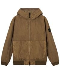Stone Island - Hooded Bomber Jacket - Lyst