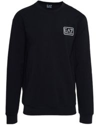 EA7 - Logo Round-Necked Sweater - Lyst
