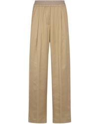 Peserico - Elastic-Waist Wide-Leg Pants - Lyst