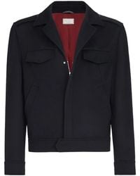 Brunello Cucinelli - Lightweight Virgin Wool Cloth Outerwear Jacket With Chest Pockets - Lyst