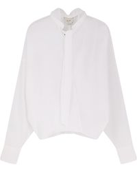 Alysi - Bow Detail V-Neck Top - Lyst