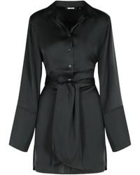 ROTATE BIRGER CHRISTENSEN - Tie-Waist Mini Shirt Dress - Lyst