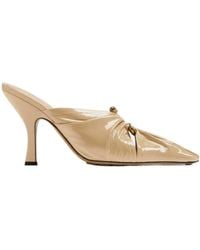 Bottega Veneta - Lacquered Leather High-Heeled Muller Shoes - Lyst