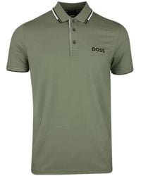 BOSS - Logo Embroidered Short Sleeved Polo Shirt - Lyst