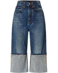 KHAITE - Lykens Cuffed Wide-Leg Jeans - Lyst