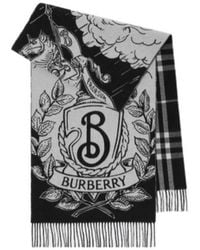 Burberry - Wide Reversible Stormy Knight Scarf - Lyst
