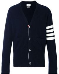 Thom Browne - 4Bar Cashmere Cardigan - Lyst