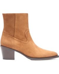 Stuart Weitzman - Thick Heeled Short Boots - Lyst