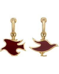 Saint Laurent - Dove Pendant Earrings - Lyst