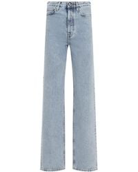 TOTEME - Totême Logo-Patch Straight Leg Jeans - Lyst