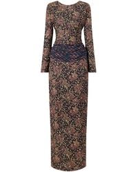 Dries Van Noten - Floral-Print Crepe Midi Dress - Lyst