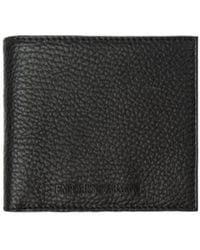 Emporio Armani - Logo Detailed Bi-Fold Wallet - Lyst