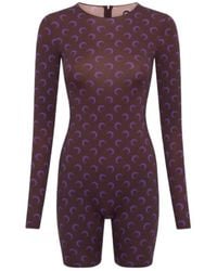 Marine Serre - Moon-Print Shorts Playsuit - Lyst