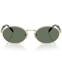 Prada - Eyewear Oval Frame Sunglasses - Lyst