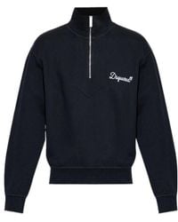 DSquared² - Logo Embroidered Half-Zip Sweatshirt - Lyst