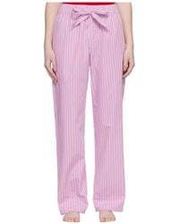 Tekla - Drawstring Striped Pajama Pants - Lyst