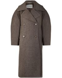 Balenciaga - Long Double-Breasted Wool Coat - Lyst