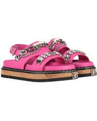 Dolce & Gabbana - Minimalist Leather Sandals - Lyst