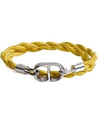 Dior - Cd Icon Woven Leather Double Bracelet - Lyst