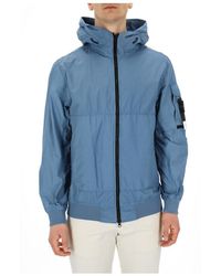 Stone Island - Compass Patch Zip-Up Hooded Jacket - Lyst