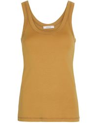 Lemaire - Ribbed Cotton Tank Top - Lyst