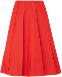 Altuzarra - Dex Pleated Silk-Organza Midi Skirt - Lyst
