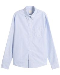 A.P.C. - Striped Buttoned Shirt - Lyst