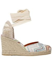 Missoni - Carina Embroidered Wedge Sandals - Lyst