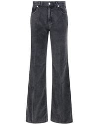 Haikure - Logo Patch Wide-Leg Corduroy Pants - Lyst