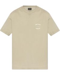 Emporio Armani - Logo Embroidered Crewneck T-Shirt - Lyst