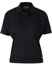 Herno - Ribbed-Hem Polo T-Shirt - Lyst
