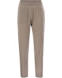 Brunello Cucinelli - Sparkling Lightweight Cashmere And Silk Trousers - Lyst