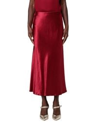 Max Mara - Satin-Finish Silk Midi Skirt - Lyst