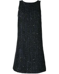 Emporio Armani - Tweed Sleeveless Dress - Lyst
