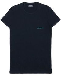 Emporio Armani - Round Collar Logo T-Shirt - Lyst