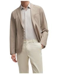 BOSS - Textured Single Breasted Blazer - Lyst