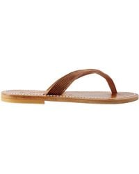 K. Jacques - Lizard-Effect Leather Sandals - Lyst