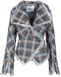 Vivienne Westwood - Worth More Frayed Check Jacket - Lyst