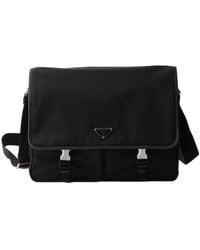 Prada - Re-Nylon And Saffiano Leather Shoulder Bag - Lyst