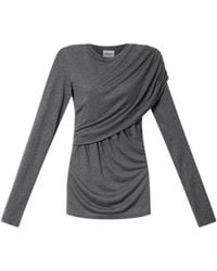Isabel Marant - Isabel Marant Étoile Dressi Draped Long-Sleeved Top - Lyst