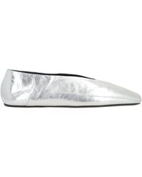 Jil Sander - Square Toe Ballerina Flat Shoes - Lyst
