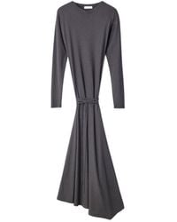 Lemaire - Fluid Long-Sleeve Tied-Waist Dress - Lyst