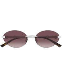 Gucci - Eyewear Oval Frame Sunglasses - Lyst