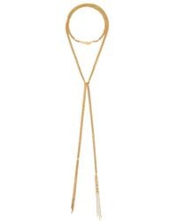 Chloé - Chloé Chain Logo Lettering Necklace - Lyst